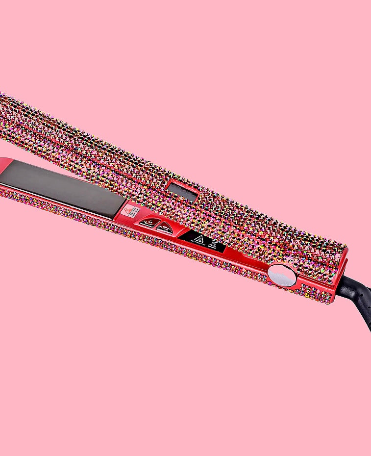 Bling glitter hair straightener