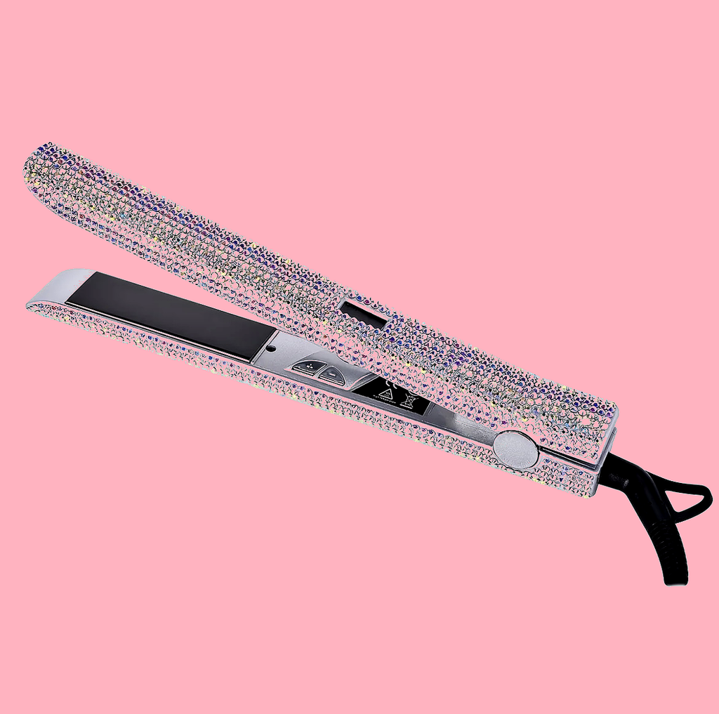 Bling glitter hair straightener